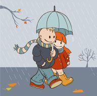 Autumn rainy day