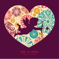 Vector abstract decorative circles shooting cupid silhouette frame pattern invitation N2