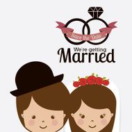 Wedding design over white background vector illustration N12