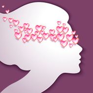 Greeting Card Beautiful young woman N2