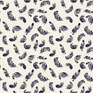 colorful feathers seamless pattern N6