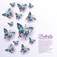 beautiful colorful butterfly background concept