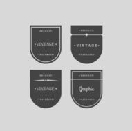 Vector set vintage labels N2