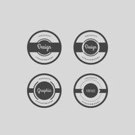 Vector set vintage labels N3