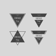 Vector set vintage labels N4