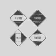 Vector set vintage labels N6
