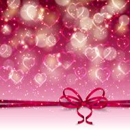 Festive background with hearts bokeh N6