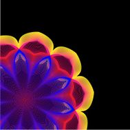 red spiral Fire flaming flower N3