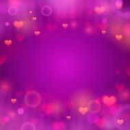 Purple background with hearts