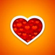 Postcard with orange background