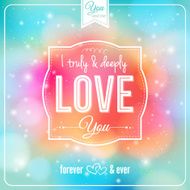 Romantic card on a soft fantasy background