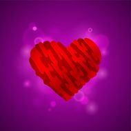 Heart on a purple background