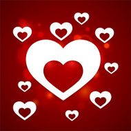 Beautiful greeting card with hearts