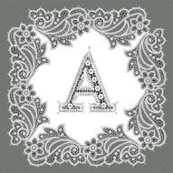 Doily Letter A Lace