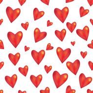 Seamless pattern Red heart white background wedding marriage Valentine&#039;s Day