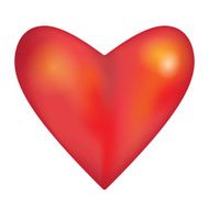 Red heart on white background wedding ceremony Valentine&#039;s Day Vector