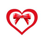 valentines heart and bow