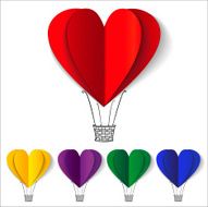 Heart-shaped hot air balloons N3