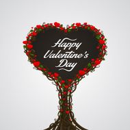 Vector heart tree card N5