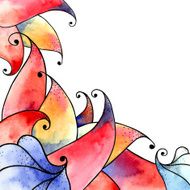 Watercolor floral petals