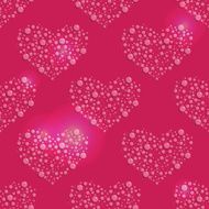 Seamless pattern with water drops heart