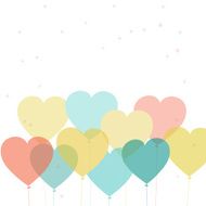 Heart shape balloons for Valentines Day celebration