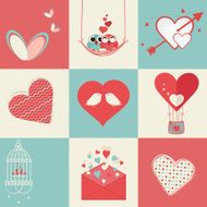 Happy Valentines Day celebration elements