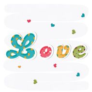 Happy Valentines Day celebration concept with text Love