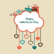 Greeting card design for Happy Valentines Day celebrations