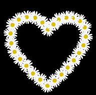 Daisy chain in the shape of a heart