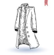 Steampunk man coat hand drawn vector illustration N2