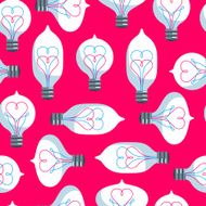Vintage Colored Light Bulbs Seamless Pattern N2