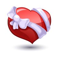 Valentine heart with a bow-knot N11