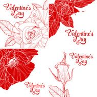 Set of Valentines day greeting cards N8