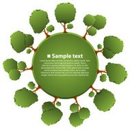Isolated green trees