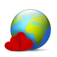 Globe on Valentine&#039;s Day
