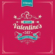Valentine&#039;s day vintage lettering background N2