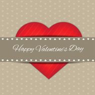 Happy Valentines Day With Heart Paper Belt