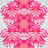Unusual seamless pattern with flowers and snow