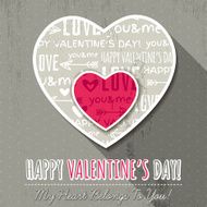 grey background with two valentine hearts vector