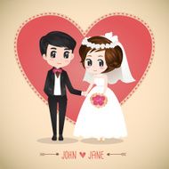 Wedding couple invitation card