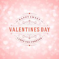 Happy Valentine&#039;s day Greeting Card and Bokeh N11