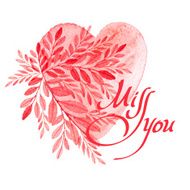 Watercolor heart Vector Valentine&#039;s Day card