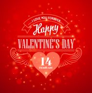 Typography Valentine&#039;s Day cards on bokeh background N2