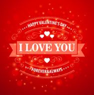 Typography Valentine&#039;s Day cards on bokeh background N5