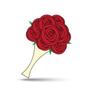 Vector Love Rose Bouquet Illustration