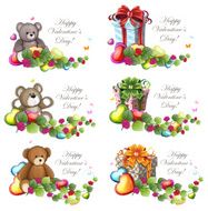 Valentine Teddy Bears and gift boxes