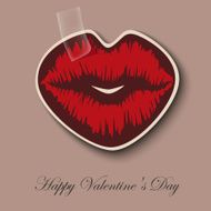 Paper Hearts Lips kiss sticker