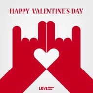 Valentine happy love hand sign