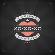 Happy Valentine&#039;s day Greeting Card Vintage Vector Background N3